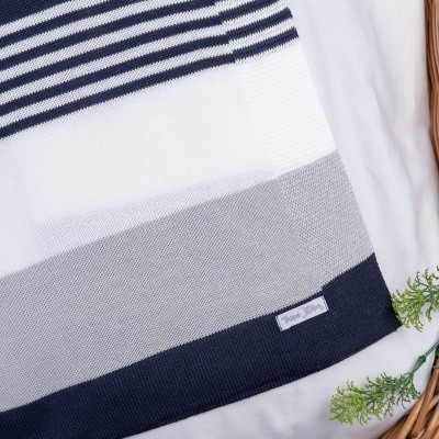  Saída de Maternidade Guilherme - Azul Marinho e Cinza